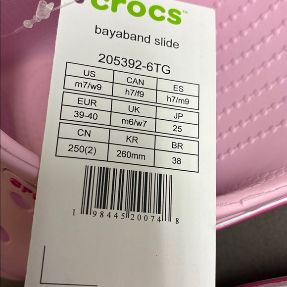 Crocs Bayaband Slide Ballerina Pink/Candy Pink size 9 new - Picture 4 of 4